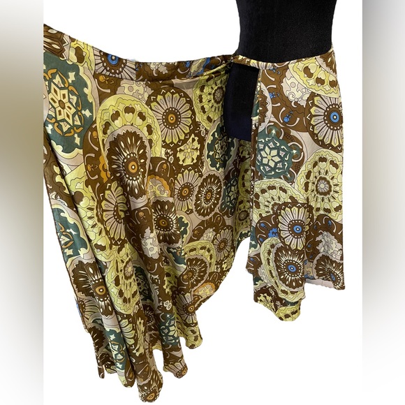 Kariza Vintage One Size Boho Hippie Eclectic Traveler Mandala Layered Wrap Skirt - Picture 7 of 10